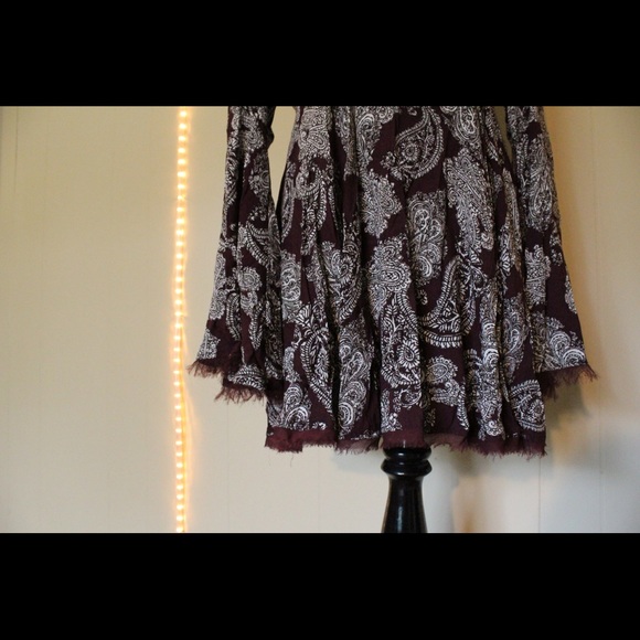 Urban Outfitters Maroon Long Sleeve Dress - Picture 4 of 8